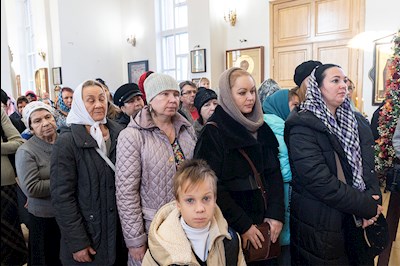 Божественная литургия в храме в честь Казанской иконы Божией Матери г. Саратова