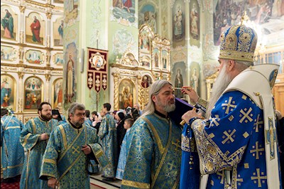 Всенощное бдение в храме Покрова Пресвятой Богородицы г. Саратова