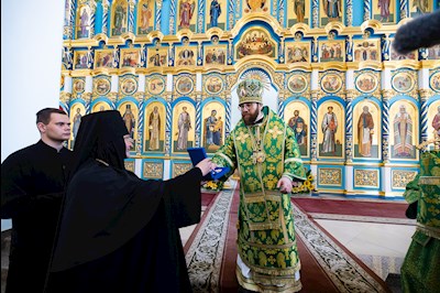 Митрополит Игнатий совершил Божественную литургию в Свято-Сергиевском женском монастыре с. Алексеевка