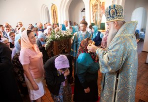 Божественная литургия в Свято-Успенском храме пос. Возрождение Хвалынского района