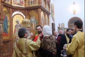 Божественная литургия в храме во имя святого равноапостольного великого князя Владимира г. Саратова