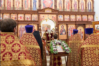 Божественная литургия в храме во имя святых благоверных князей страстотерпцев Бориса и Глеба г. Саратова