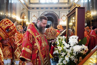 Митрополит Игнатий принял участие в Божественной литургии и торжествах в день тезоименитства Святейшего Патриарха Кирилла