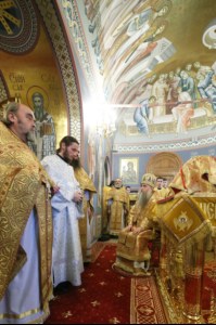 Великое освящение верхнего храма во имя Святой Живоначальной Троицы Свято-Троицкого кафедрального собора города Саратова