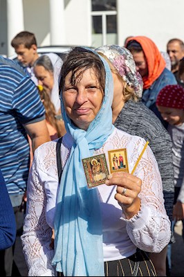 Божественная литургия в храме в честь Владимирской иконы Божией Матери с. Багаевка