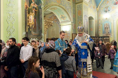 Всенощное бдение в храме Покрова Пресвятой Богородицы г. Саратова