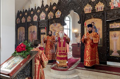 Божественная литургия в храме в честь иконы Божией Матери «Всех скорбящих Радость» г. Саратова