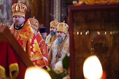 Митрополит Игнатий принял участие в Божественной литургии и торжествах в день тезоименитства Святейшего Патриарха Кирилла