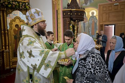 Митрополит Игнатий совершил Божественную литургию в Иоанновском женском монастыре в пос. Алексеевка Хвалынского района