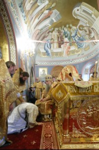 Великое освящение верхнего храма во имя Святой Живоначальной Троицы Свято-Троицкого кафедрального собора города Саратова
