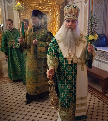 Всенощное бдение в Свято-Троицком кафедральном соборе г. Саратова