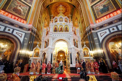 Митрополит Игнатий принял участие в Божественной литургии и торжествах в день тезоименитства Святейшего Патриарха Кирилла