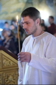 Крещальная литургия в Свято-Троицком соборе Саратова