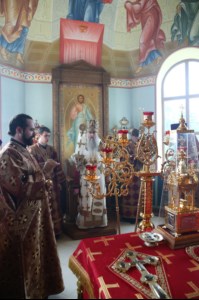 Митрополит Лонгин совершил Великое освящение Вознесенского храма Вознесенско-Пантелеимоновской церкви с. Усть-Курдюм