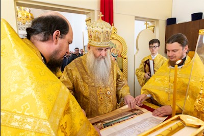 Великое освящение храма Сорока Севастийских мучеников г. Саратова и Божественная литургия в новоосвященном храме