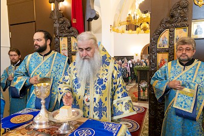 Божественная литургия в храма в честь иконы Божией Матери «Всех скорбящих Радость» г. Саратова