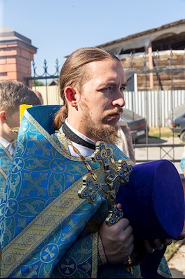 Божественная литургия в храме в честь Владимирской иконы Божией Матери с. Багаевка