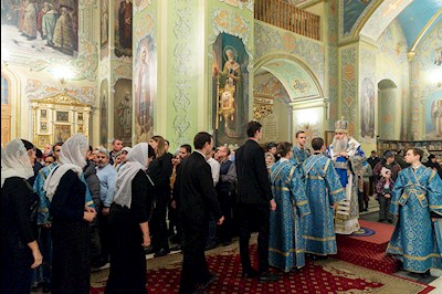 Всенощное бдение в храме Покрова Пресвятой Богородицы г. Саратова