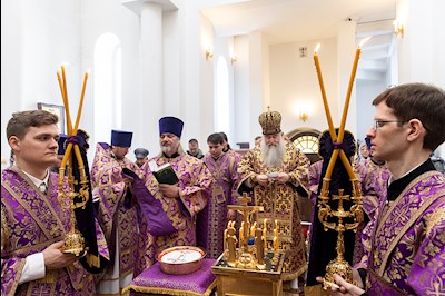 Божественная литургия в храме в честь святого равноапостольного великого князя Владимира г. Саратова