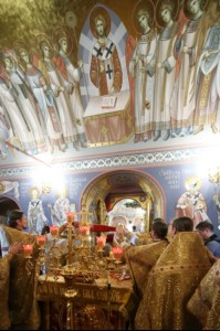 Великое освящение верхнего храма во имя Святой Живоначальной Троицы Свято-Троицкого кафедрального собора города Саратова