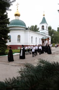 Божественная литургия в Спасо-Преображенском мужском монастыре г. Саратова