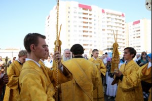 Божественная литургия в храме в честь Нерукотворного Образа Спасителя г. Саратова