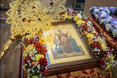 Митрополит Игнатий совершил Божественную литургию в храме святых мучениц Веры, Надежды, Любови и матери их Софии поселка Светлый