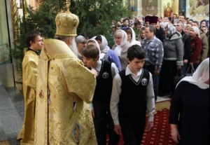 Великая Рождественская вечерня в храме в честь Покрова Пресвятой Богородицы г. Саратова
