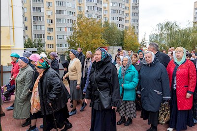 Божественная литургия в храме преподобного Сергия Радонежского г. Саратова