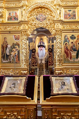 Божественная литургия в Свято-Троицком кафедральном соборе г. Саратова