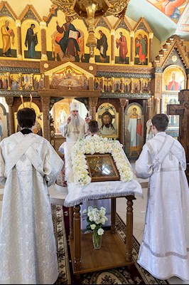 Божественная литургия в Вознесенско-Пантелеимоновском храме с. Усть-Курдюм Саратовского района