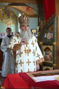 Митрополит Лонгин совершил Великое освящение Вознесенского храма Вознесенско-Пантелеимоновской церкви с. Усть-Курдюм
