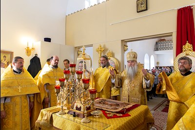 Великое освящение храма Сорока Севастийских мучеников г. Саратова и Божественная литургия в новоосвященном храме