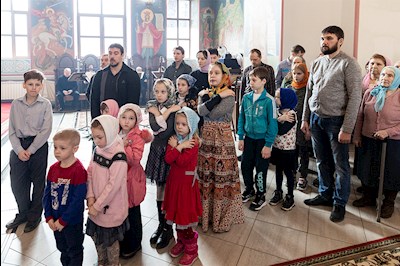 Божественная литургия в Свято-Никольском мужском монастыре г. Саратова