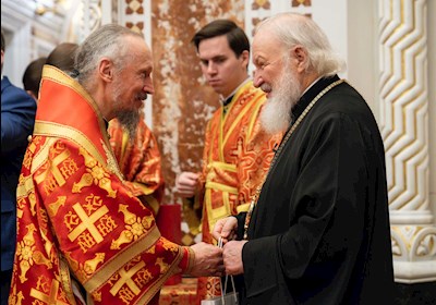 Митрополит Игнатий принял участие в Божественной литургии в Храме Христа Спасителя