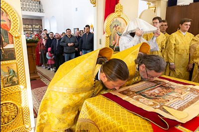 Великое освящение храма Сорока Севастийских мучеников г. Саратова и Божественная литургия в новоосвященном храме