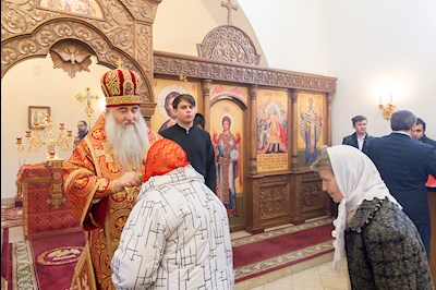 Божественная литургия в храме Воскресения Христова г. Саратова
