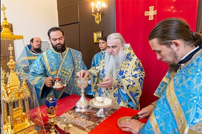Божественная литургия в храма в честь иконы Божией Матери «Всех скорбящих Радость» г. Саратова