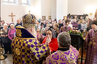 Божественная литургия в храме в честь иконы Божией Матери «Всех скорбящих Радость» г. Саратова