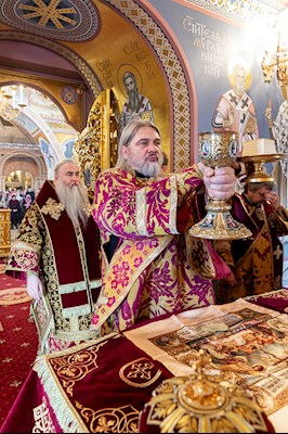 Божественная литургия в Свято-Троицком кафедральном соборе г. Саратова