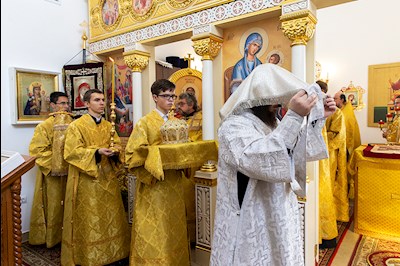 Великое освящение храма Сорока Севастийских мучеников г. Саратова и Божественная литургия в новоосвященном храме