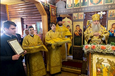 Великое освящение храма Казанской иконы Божией Матери г. Вольска и Божественная литургия в новоосвященном храме