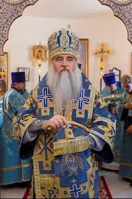 Божественная литургия в храме в честь Владимирской иконы Божией Матери с. Багаевка