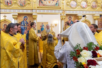 Великое освящение храма Сорока Севастийских мучеников г. Саратова и Божественная литургия в новоосвященном храме