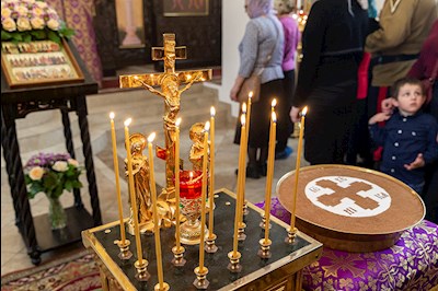 Божественная литургия в храме в честь иконы Божией Матери «Всех скорбящих Радость» г. Саратова