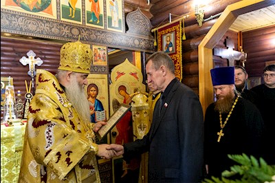 Великое освящение храма Казанской иконы Божией Матери г. Вольска и Божественная литургия в новоосвященном храме