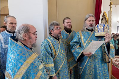 Божественная литургия в храме в честь Казанской иконы Божией Матери г. Саратова