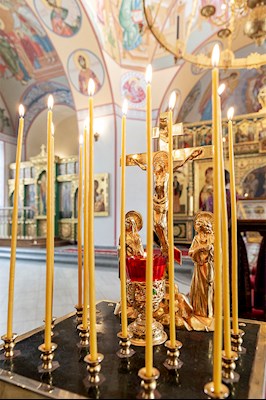 Божественная литургия в Свято-Никольском мужском монастыре г. Саратова