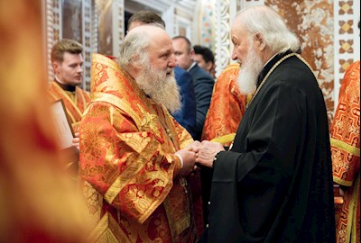 Митрополит Игнатий принял участие в Божественной литургии в Храме Христа Спасителя
