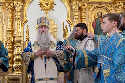 Божественная литургия в храме в честь Казанской иконы Божией Матери г. Саратова